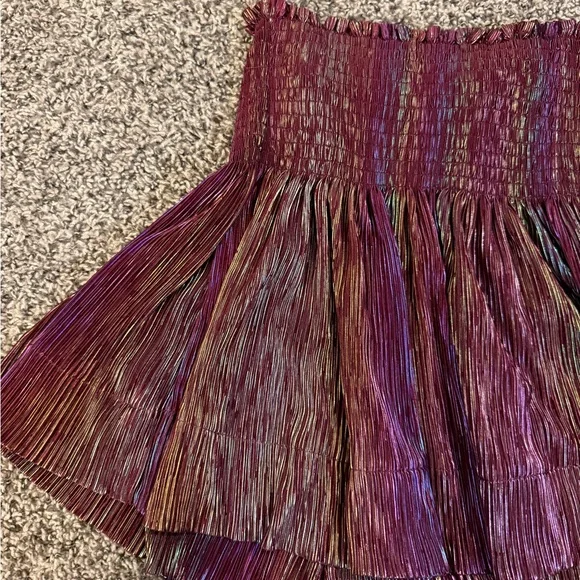 QUEEN OF SPARKLES Purple Shimmer Shorts - Picture 3 of 4